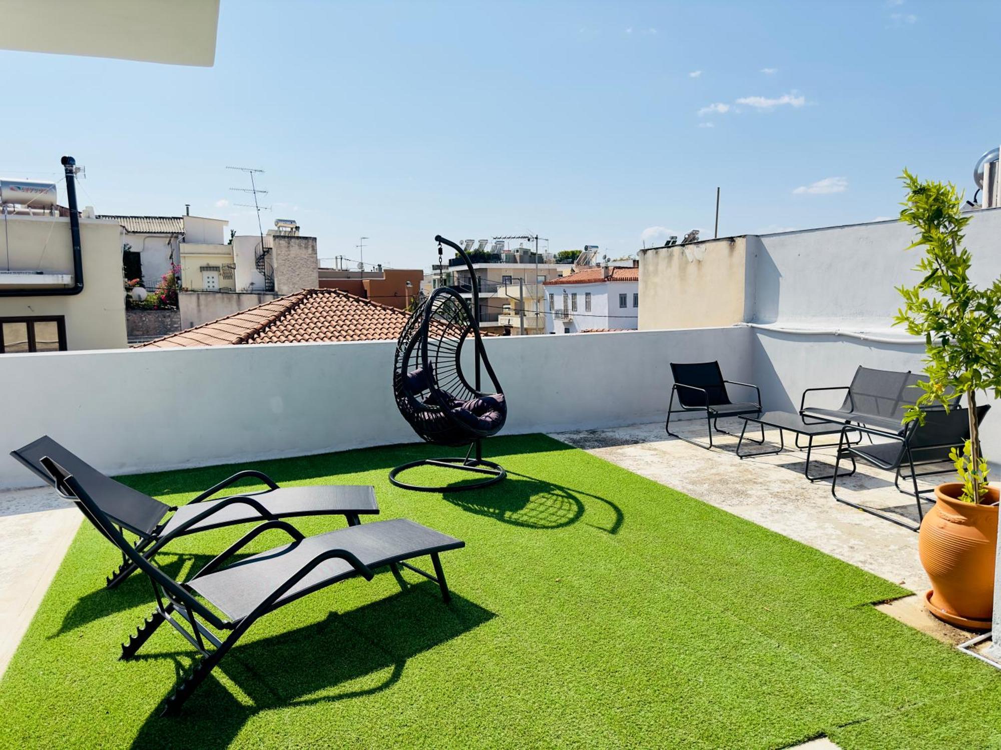 Yuna Penthouse, 100sqm Private Rooftop Terrasse, Acropolis By Foot Apartment